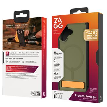 ZAGG Sedona Snap Kickstand mobiltelefon etui 16 cm (6.3") Cover Gr&oslash;n