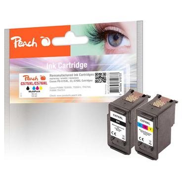 Peach PI100-483 bl&aelig;kpatron 2 stk Kompatibel H&oslash;jt (XL) udbytte Sort, Magenta, Gul, Bl&aring;