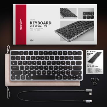 *HMC-KB-US USB hub 8in1  5Gbps keyboard HDMI PD