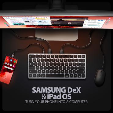 *HMC-KB-US USB hub 8in1  5Gbps keyboard HDMI PD