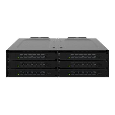 Raidsonic Hårddiskfodral - 2.5"" - U.2, U.3 - 6 st - 64 Gbit/s - Svart - 867.7 g - Metall