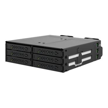 Raidsonic Hårddiskfodral - 2.5"" - U.2, U.3 - 6 st - 64 Gbit/s - Svart - 867.7 g - Metall