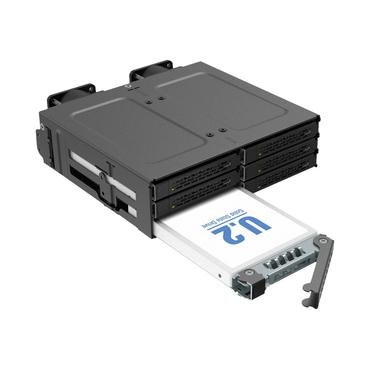 Raidsonic Hårddiskfodral - 2.5"" - U.2, U.3 - 6 st - 64 Gbit/s - Svart - 867.7 g - Metall