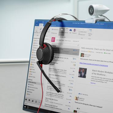 HP Poly Blackwire 5220 Stereo USB-C Headset +3.5mm Plug +USB-C/A Adapter