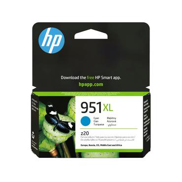 HP 951XL - L&aring;ng livsl&auml;ngd - cyan - original - bl&auml;ckpatron