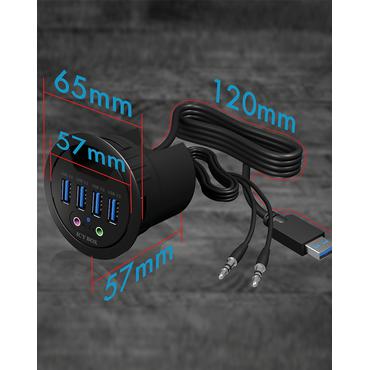 ICY BOX IB-HUB1403A - hubb - 4 portar