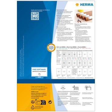 HERMA Wetterfeste Etiketten aus Spezialpapier, 210 x 148 mm wei&szlig;, aus Papier, impr&auml;gniert, selbstklebend, - 1 St&uuml;ck (10774)