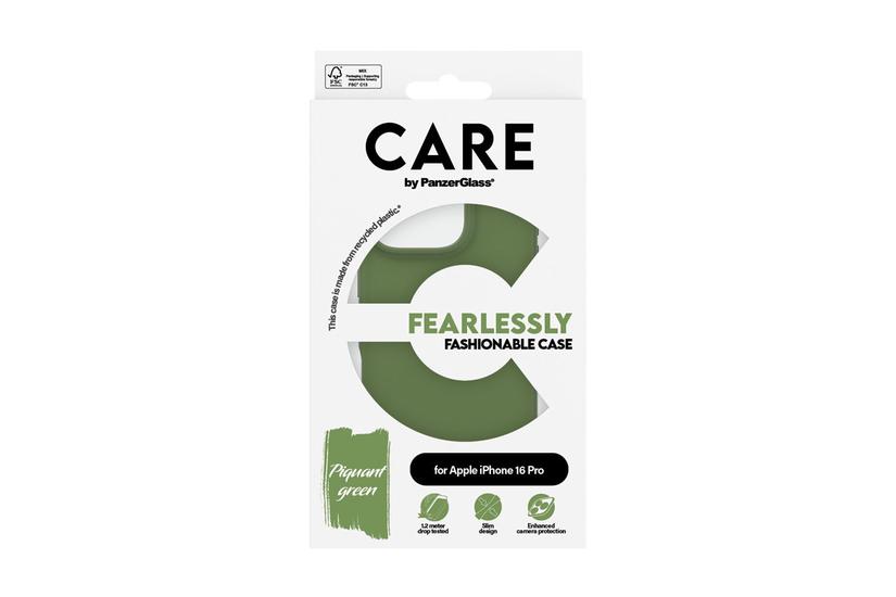 PanzerGlass CARE Fashionable Case til iPhone 16 Pro - Grøn