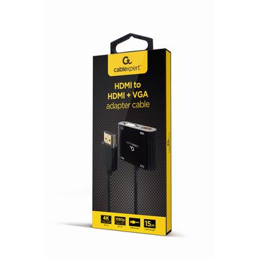 Cablexpert videokort - HDMI/VGA/ljud - 15 cm