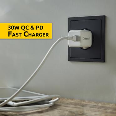 Intenso Power Adapter W30C GaN-Netzteil, Doppelpack 30 Watt Leistung, USB-C-Anschluss