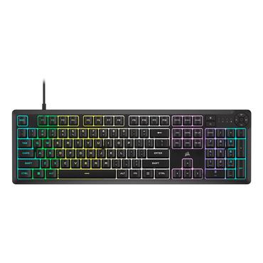 CORSAIR K55 CORE RGB - tangentbord - 100% full size - QWERTY - amerikansk - svart Inmatningsenhet