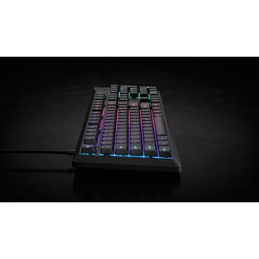 CORSAIR K55 CORE RGB - tangentbord - 100% full size - QWERTY - amerikansk - svart Inmatningsenhet