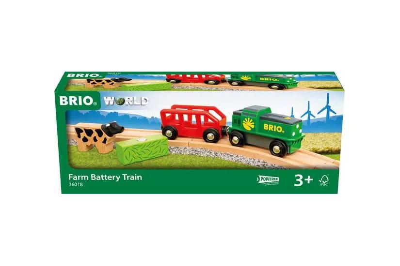 BRIO World Farm Battery Train Toy Vehicle