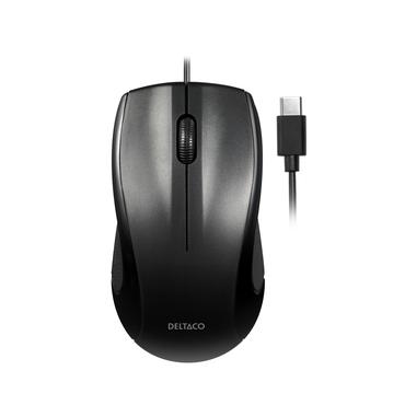 Deltaco MS-711-C mus Universel Ambidextrous USB Type-C Optisk 1200 dpi