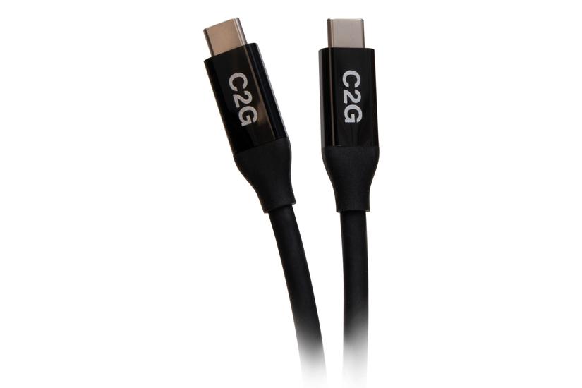 C2G 2.5ft (0.8m) USB-C Male to USB-C Male Cable (20V 5A) - USB4 (40Gbps) - USB typ C-kabel - 24 pin USB-C till 24 pin USB-C - 80 cm