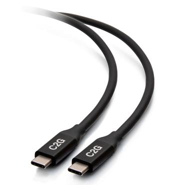 C2G 2.5ft (0.8m) USB-C Male to USB-C Male Cable (20V 5A) - USB4 (40Gbps) - USB typ C-kabel - 24 pin USB-C till 24 pin USB-C - 80 cm