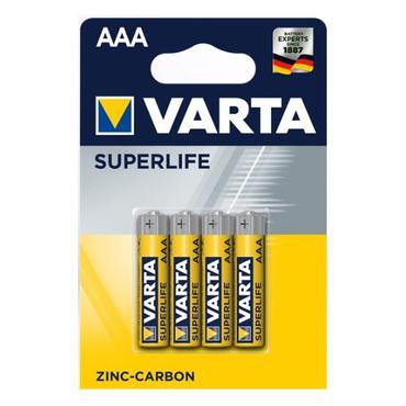 Varta Superlife batteri - 4 x AAA - Kul-zinc