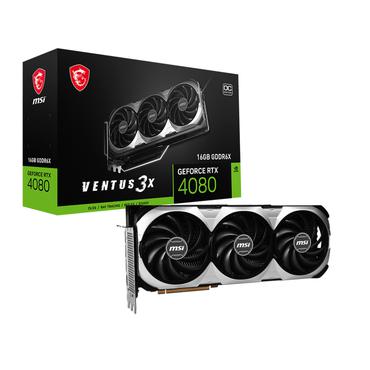 MSI GeForce RTX 4080 16GB VENTUS 3X OC Grafikkort - 16GB GDDR6X