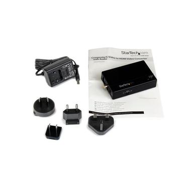 StarTech.com Composite and S-Video to HDMI Converter with Audio - Video converter - composite video, S-video - HDMI - black - VID2HDCON - video transformer - sort