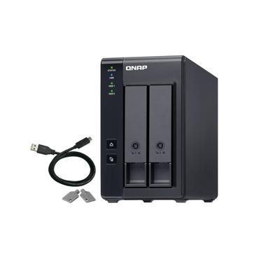 QNAP TR-002 8TB WD Red Pro HDD NAS-Bundle NAS-Erweiterungsgehäuse inkl. 2x 4TB WD Red Pro HDD 3.5 Zoll SATA