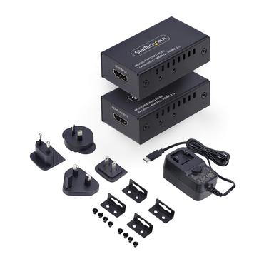 StarTech.com HDMI Extender Over CAT5e/6 Kit, 4K 60Hz, Up to 200ft (60m) - f&ouml;rl&auml;ngd r&auml;ckvidd f&ouml;r audio/video - HDMI