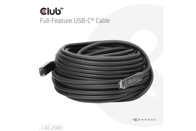 CLUB3D CAC-2580 USB-kabel 15 m USB C Sort