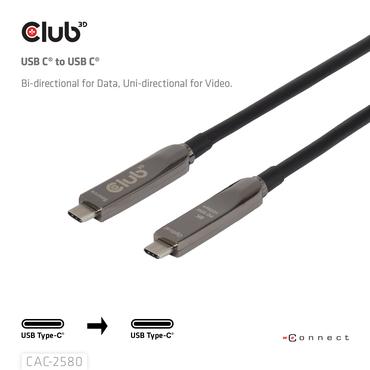 CLUB3D CAC-2580 USB-kabel 15 m USB C Sort