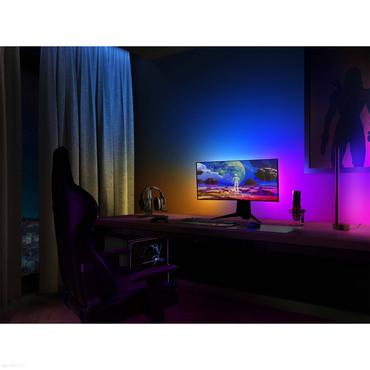 Philips Hue Play Gradient - ljusslinga - LED - 15 W - flerf&auml;rgat/vitt ljus - svart