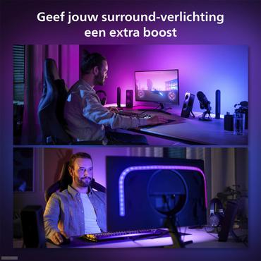 Philips Hue Play Gradient - ljusslinga - LED - 15 W - flerf&auml;rgat/vitt ljus - svart