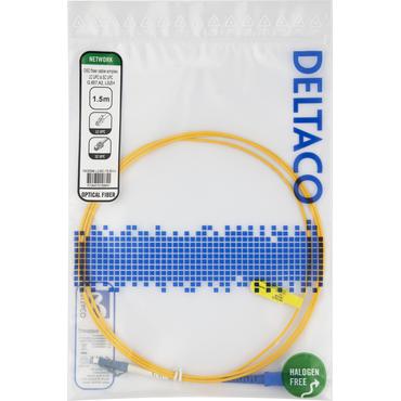 Deltaco LCSC-15-SUU InfiniBand og fiberoptisk kabel 1,5 m LC SC Gul