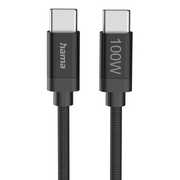 Hama Fabric USB-kabel USB 2.0 3 m USB C Sort