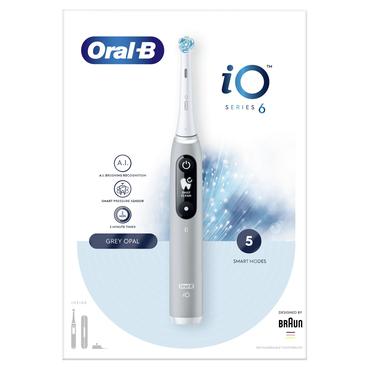 Oral-B iO6 Ultimate Clean Electric Toothbrush, Grey Opal