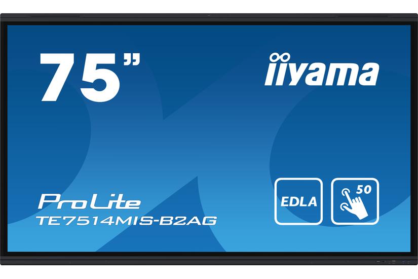 iiyama ProLite TE7514MIS-B2AG 75" LED-bakgrundsbelyst LCD-skärm - 4K - för interaktiv skyltning/interaktiv kommunikation