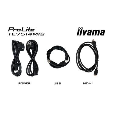 iiyama ProLite TE7514MIS-B2AG 75" LED-bakgrundsbelyst LCD-skärm