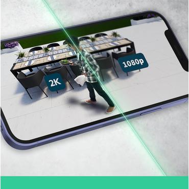 Arlo Essential XL - 2:a generationen - n&auml;tverks&ouml;vervakningskamera