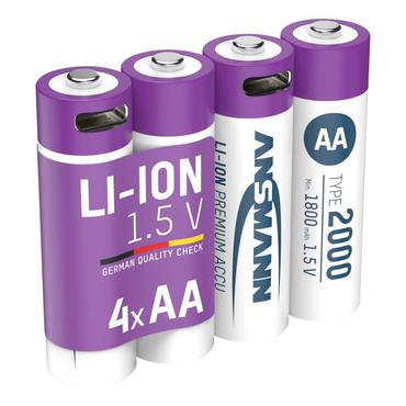Ansmann 1312-0036 husholdningsbatteri Genopladeligt batteri AA Lithium-Ion (Li-Ion)