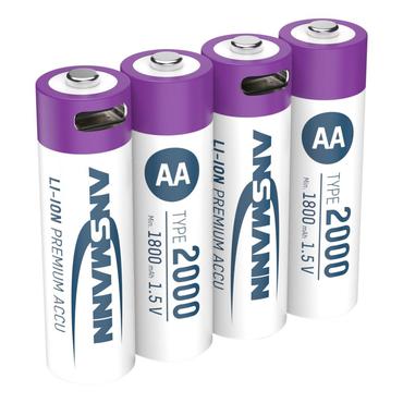 Ansmann 1312-0036 husholdningsbatteri Genopladeligt batteri AA Lithium-Ion (Li-Ion)