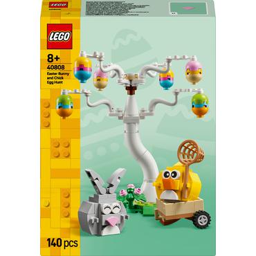 LEGO Iconic P&aring;skehare og kylling p&aring; &aelig;ggejagt