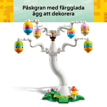 LEGO Iconic P&aring;skehare og kylling p&aring; &aelig;ggejagt