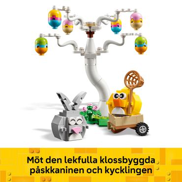 LEGO Iconic P&aring;skehare og kylling p&aring; &aelig;ggejagt
