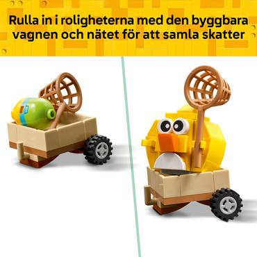 LEGO Iconic P&aring;skehare og kylling p&aring; &aelig;ggejagt