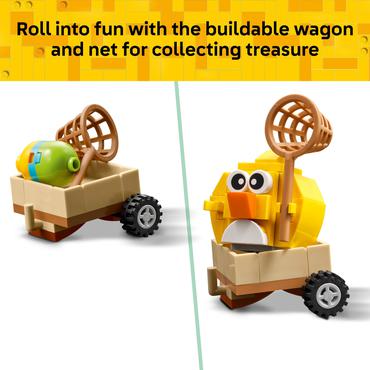 LEGO Iconic P&aring;skehare og kylling p&aring; &aelig;ggejagt