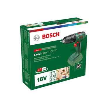 Bosch EasyImpact 18V-40 - slagborr/skruvdragare - sladdl&ouml;s - 2 hastigheter laddare medf&ouml;ljer