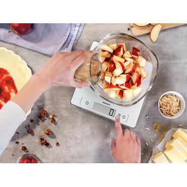 Soehnle Page Comfort 400 Hvid Bordplade Firkant Elektronisk køkkenvægt