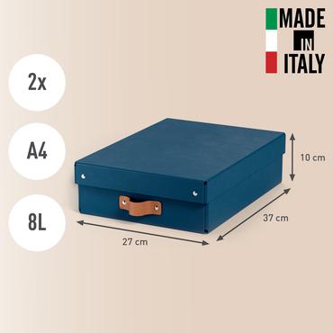 Leitz Puro opbevaringsboks med l&aring;g, medium, lav, 8 L, 100 % recirkuleret karton, pakke med 2 stk