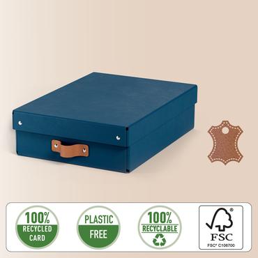 Leitz Puro opbevaringsboks med l&aring;g, medium, lav, 8 L, 100 % recirkuleret karton, pakke med 2 stk