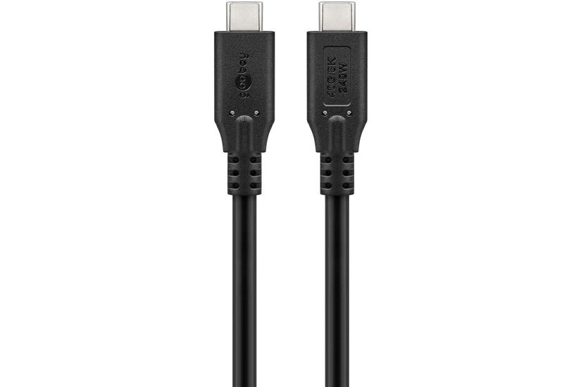 USB-C&trade; Cable, USB4&trade;, 240 W, 40 Gbit/s, Power Delivery, 1.5 m, black - USB-C&trade; connector > USB-C&trade; connector