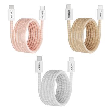 UNITEK C14141AWH01-1M USB-kabel USB 2.0 USB C Hvid