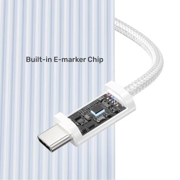 UNITEK C14141AWH01-1M USB-kabel USB 2.0 USB C Hvid