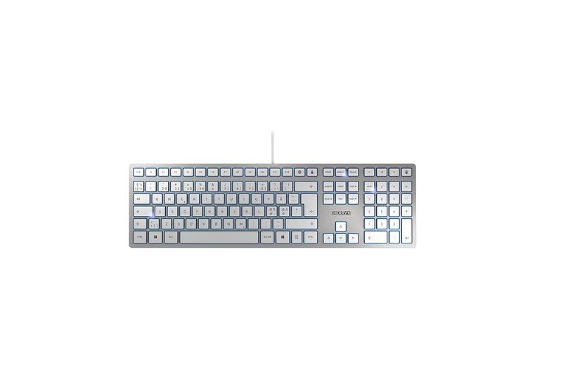 CHERRY KC 6000 SLIM - tastatur - Pan Nordic - sølv Indgangsudstyr
